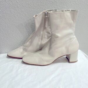ZARA white beige booties